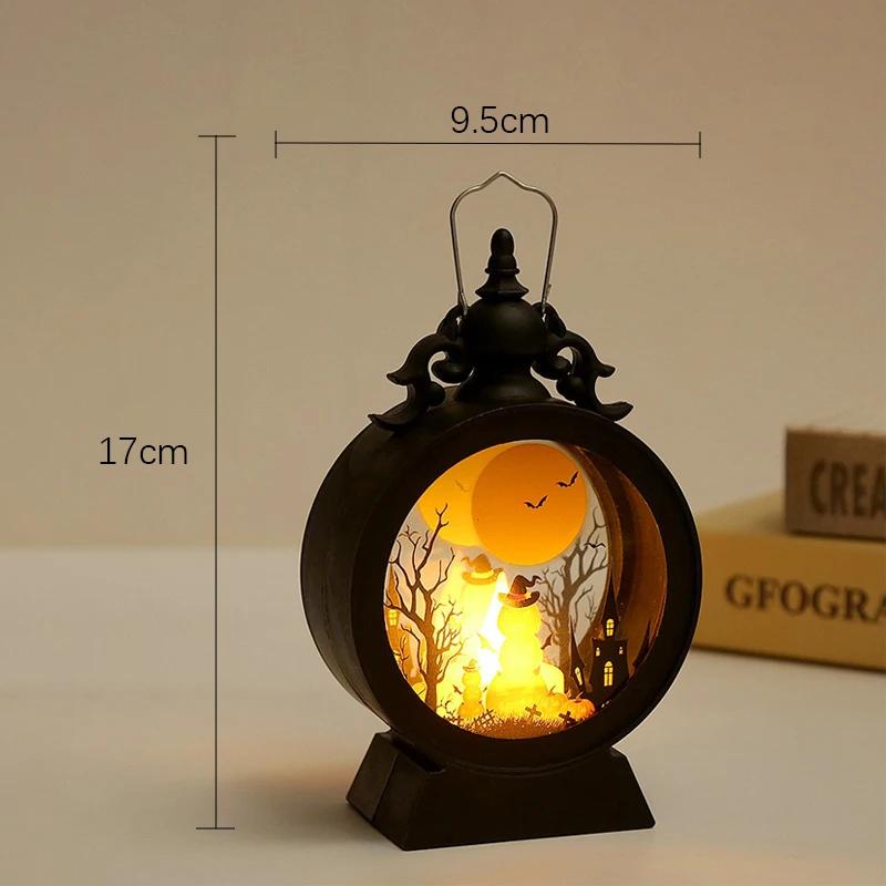 Хэллоуин Светодиодный Ночник с Ветром Портативный Фонарь Тыква Привидение Бар Настольное Украшение Реквизит для Декора на Хэллоуин Принадлежности для Вечеринки Настольная Лампа