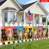 Rainbow Dog & Rainbow Pet Welcome Banner, Outdoor Garden Fence Dog Home Decoration