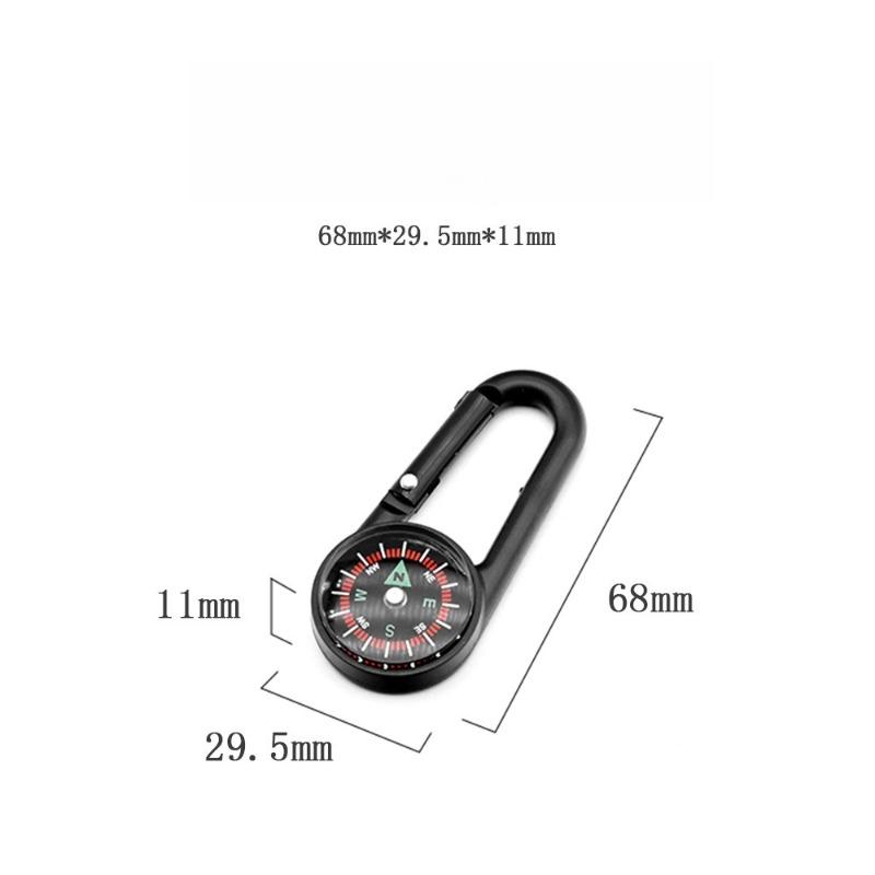 Outdoor Mountaineering Buckle Compass Hook Multi Functional Quick Hanging Compass Portable Liquid Suspension North Needle Compass
