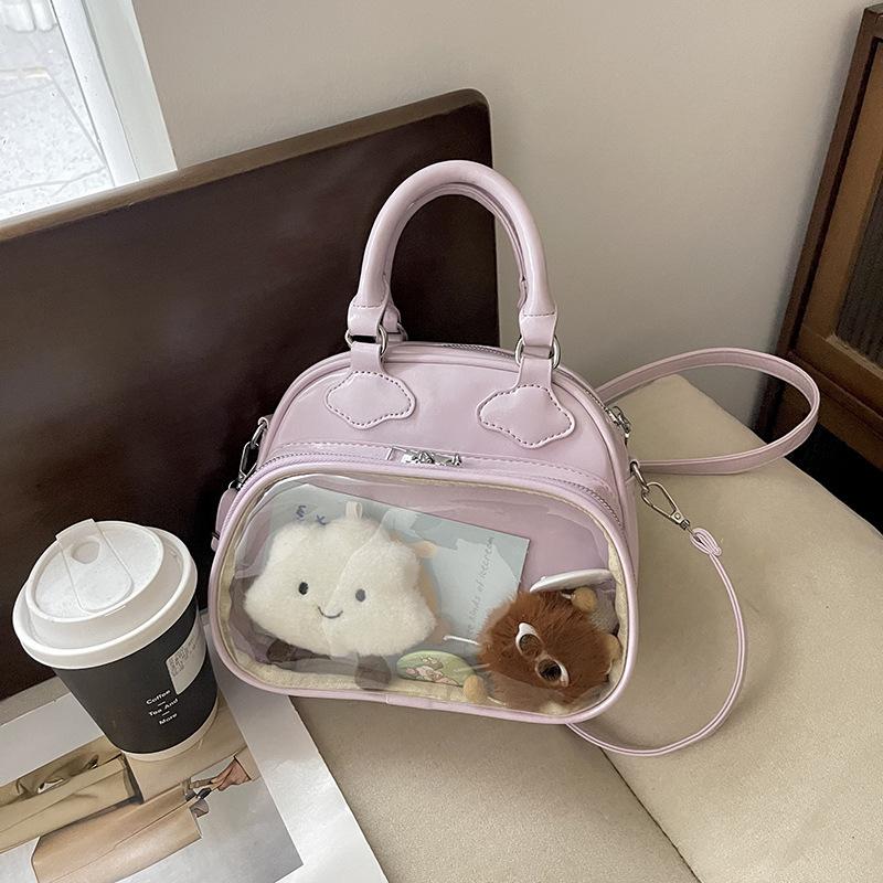 2025 новый модный нишевый дизайн прозрачная двухмерная сумка для боли универсальная вместительная простая портативная сумка через плечо