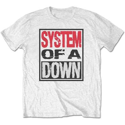 Хлопковая футболка с принтом классического логотипа System Of A Down Альтернативный Металл Панк Уличная одежда Унисекс С круглым вырезом Короткий рукав