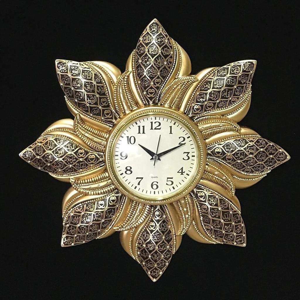 Декоративные Большие Настенные Часы Цветок Жизни Камень Уникальные Настенные Часы Исламское Настенное Искусство Роскошный Специальный Настенный Декор