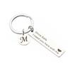 Stainless Steel Drive Safe Keychain Lover Gifts Fashion Jewelry A-Z 26 Initials Lettering Key Ring