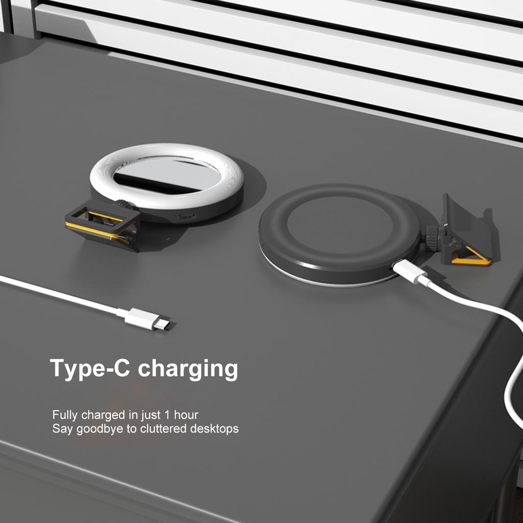 Заполняющий светильник для селфи для мобильного телефона, портативный светильник для красоты, с зажимом, с USB-управлением, 3 цвета, температура