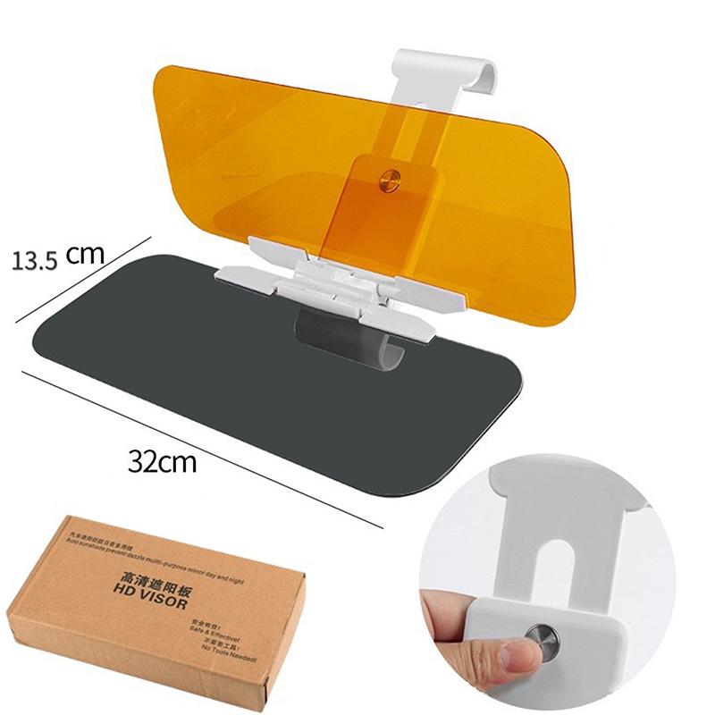 2 в 1 автомобильный солнцезащитный козырек поляризованный солнцезащитный козырек прозрачный неослепляющий автомобильный зеркальный экран день-ночь регулируемое лобовое стекло автомобильный аксессуар
