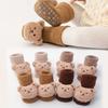 New Cute Cartoon Bear Baby Socks For Boys Girls Winter Soft Cotton Anti Slip Solid Newborn Toddler Sock Kids Thicken Socken