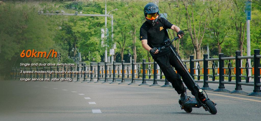 KuKirin Электросамокат G2 Master Запас хода 70 км и Максимальная скорость 60 км/ч, 10'' Внедорожные шины, 2000 Вт Двойной двигатель Полностью алюминиевый корпус Складной самокат(НЕТ ЭБЭ)