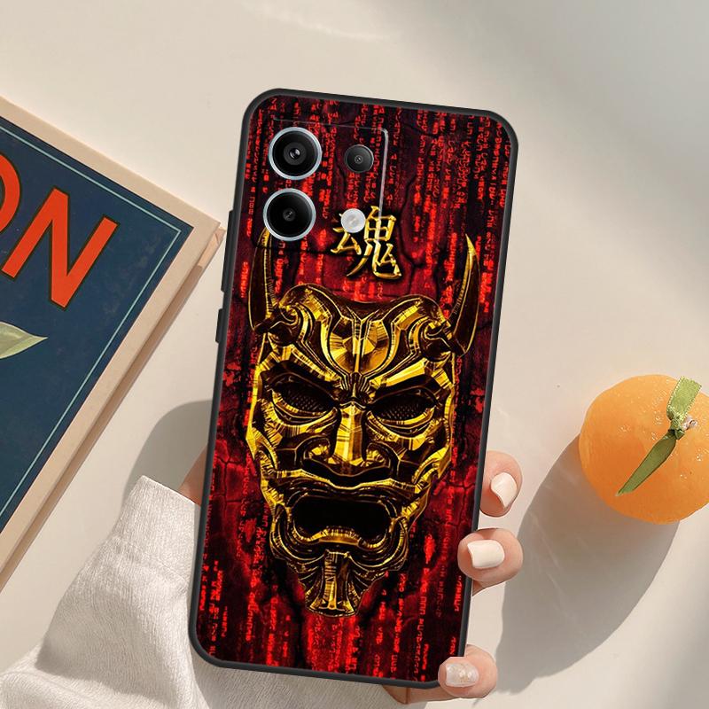 Чехол Samurai Oni Mask Для Xiaomi Redmi Note 9 10 11 12 13 14 Pro 9S 10S 11S 12S Redmi 13C 10C 12C 14C