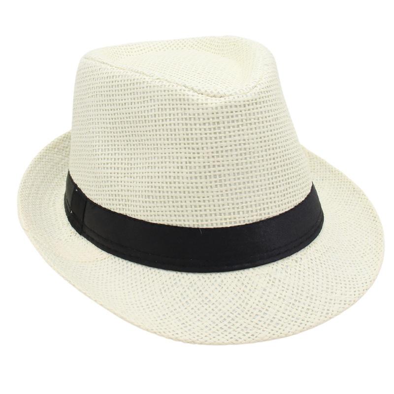 Gentleman'S Straw Hat Hawaiian Hat Short Brim Spring Summer Visor Churchill Jazz Hat Men'S And Women'S