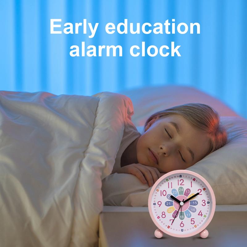 Обучающие часы с бесшумным механизмом, аналоговый будильник, декор для комнаты/стены, будильник для детей, подростков, мальчиков, девочек