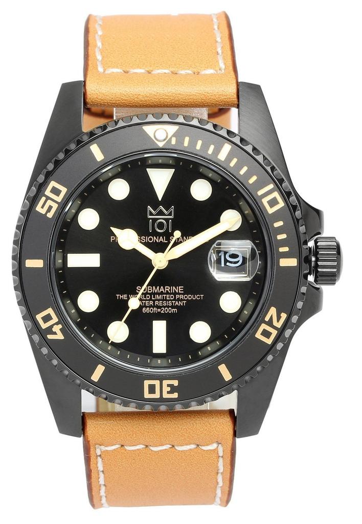 [HYAKUICHI 101] Hyakuichi Divers 20 ATM Water Resistant Watch Leather Belt Men's