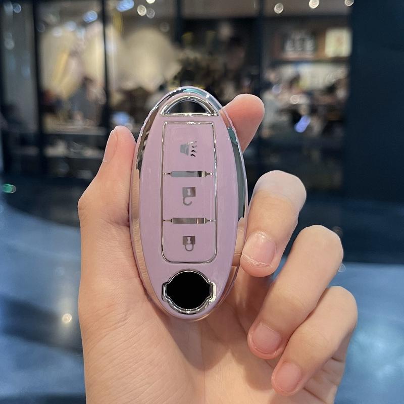 3/4/5 Buttons Silver Edge For Nissan Tiida Pathfinder Note Qashqai X-Trail T31 T32 Juke J10 J11 Kicks Car Key Cover Case Shell