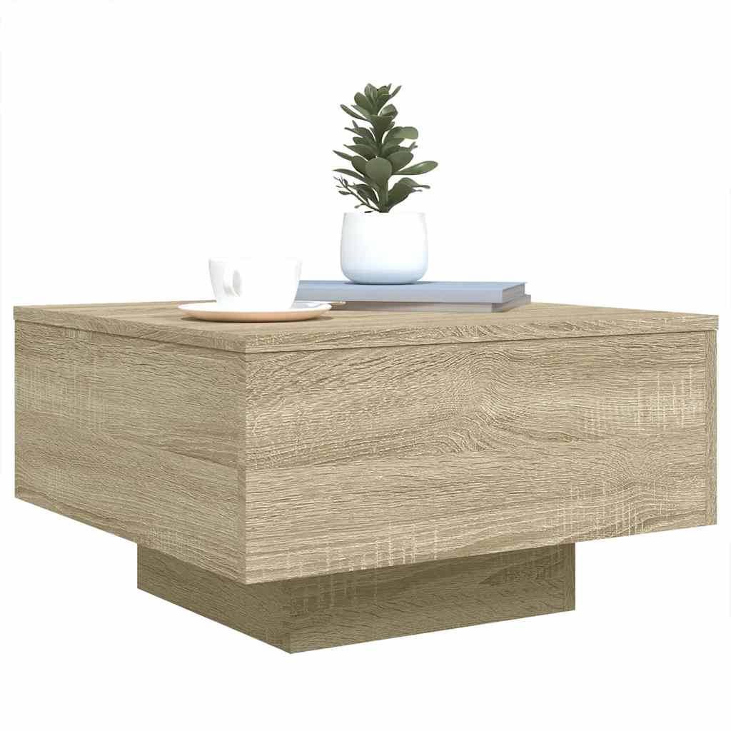 Vidaxl Stolik Kawowy, Dąb Sonoma, 55X55X31 Cm, Materiał Drewnopochodny
