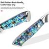 67-Layer Damascus Steel Kitchen Knife, 60-62 HRC High Hardness Sharp Slicing Knife, Vacuum Heat Treated Chef Knife for Fruit Vegetable Meat Prep