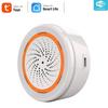 Умная сирена-сигнализация Tuya Zigbee Звуковой световой датчик Умная сирена-сигнализация 90 дБ Оповещение Приложение Удаленное управление Система защиты безопасности дома