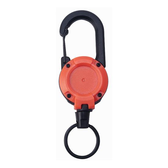 1/8Pcs Retractable Keychain with Steel Wire Rope Carabiner Badge Reel Holder Clip Key Ring Heavy Duty Outdoor Camping Climbing Anti-lost Buckle