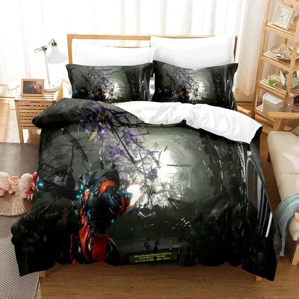 3D Game Bed Sheet Sets Exoprimal Bedding Set Printed Bed Set With Pillowcase Duvet Cover Soft Queen King Size Bedclothes Home