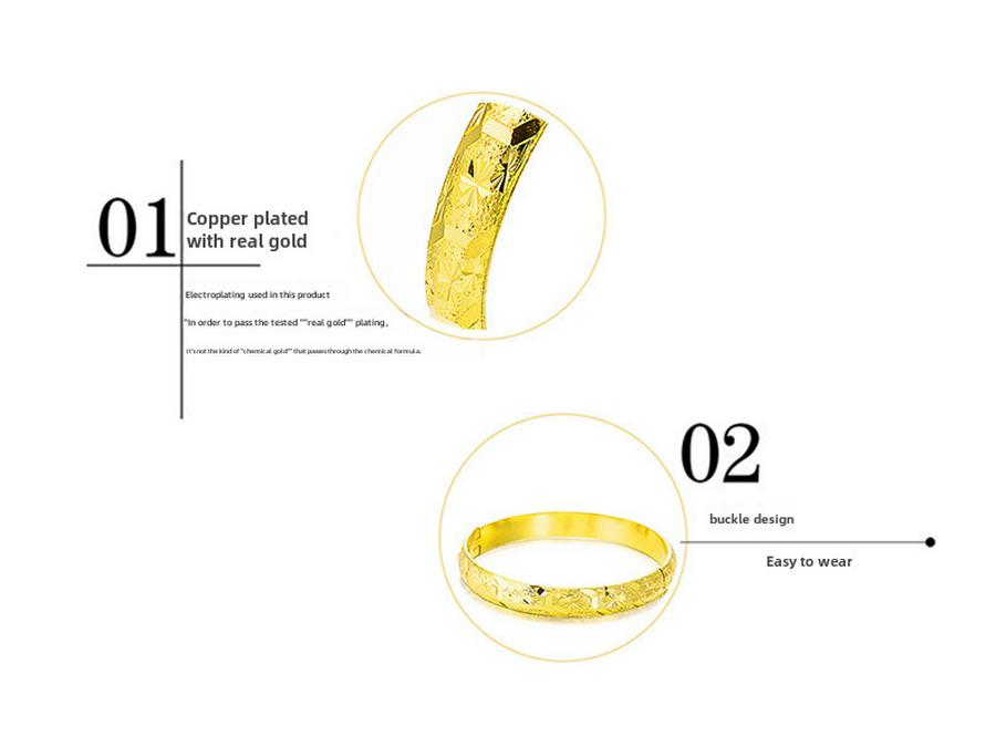 Женский вьетнамский браслет со звездами из золотого песка - прочный медный сплав, популярный трансграничный аксессуар