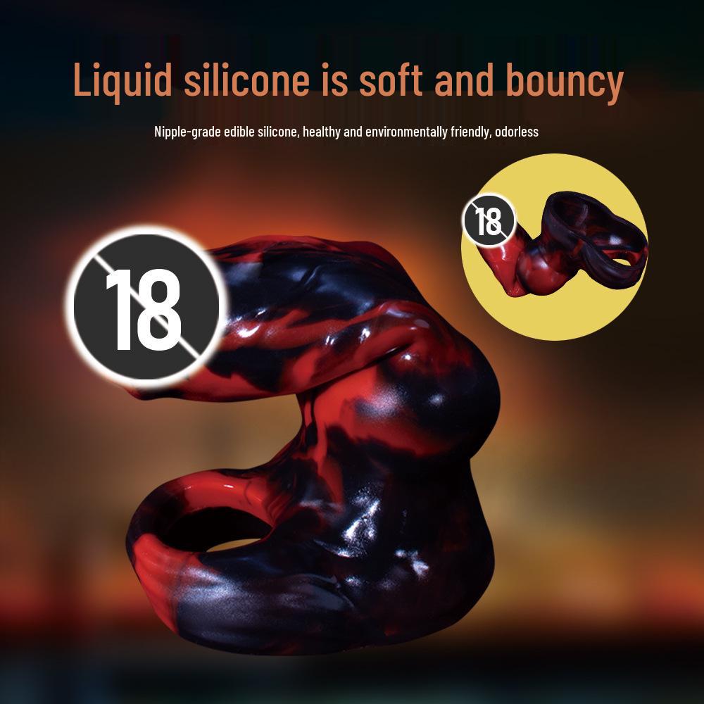 Силиконовый чехол на пенис «Клык Волка»: Носимый, Реалистичный, Утолщающий Взрослый Игрушка для Мужчин, с Кожаным Чехлом-Замедлителем.