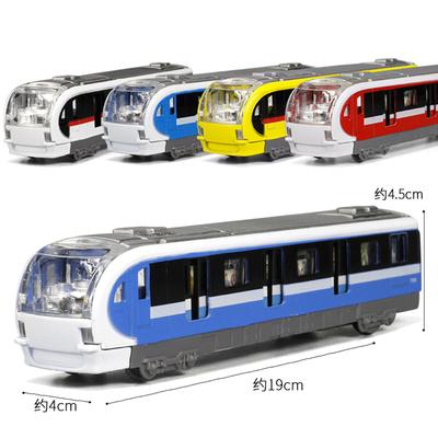 Сплав многоцветный звук и свет инерционный скоростной поезд метро мальчики и детские игрушки подарок B330