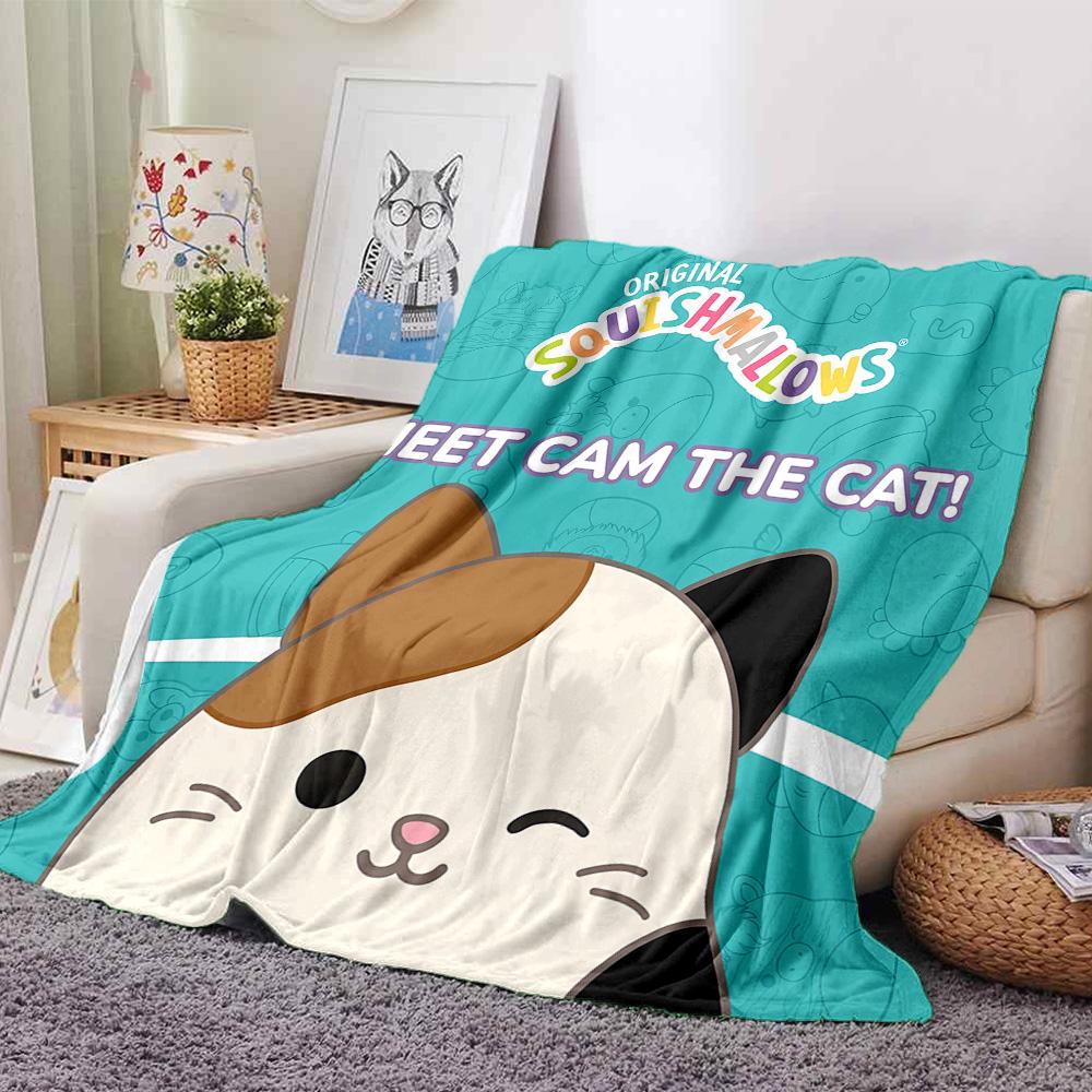 1pc Blanket - squishmallows Print Design,Lightweight Blanket for Sofa,Bed- Soft &Warm,Gift for All Seasons