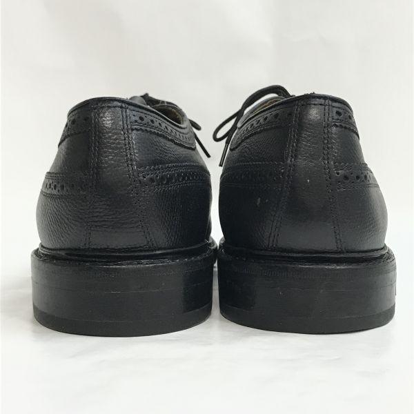 FLORSHEIM IMPERIAL KENMOOR Лонгвинг Броги Черный Размер 30 Винтаж США(ИСПОЛЬЗОВАЛ)