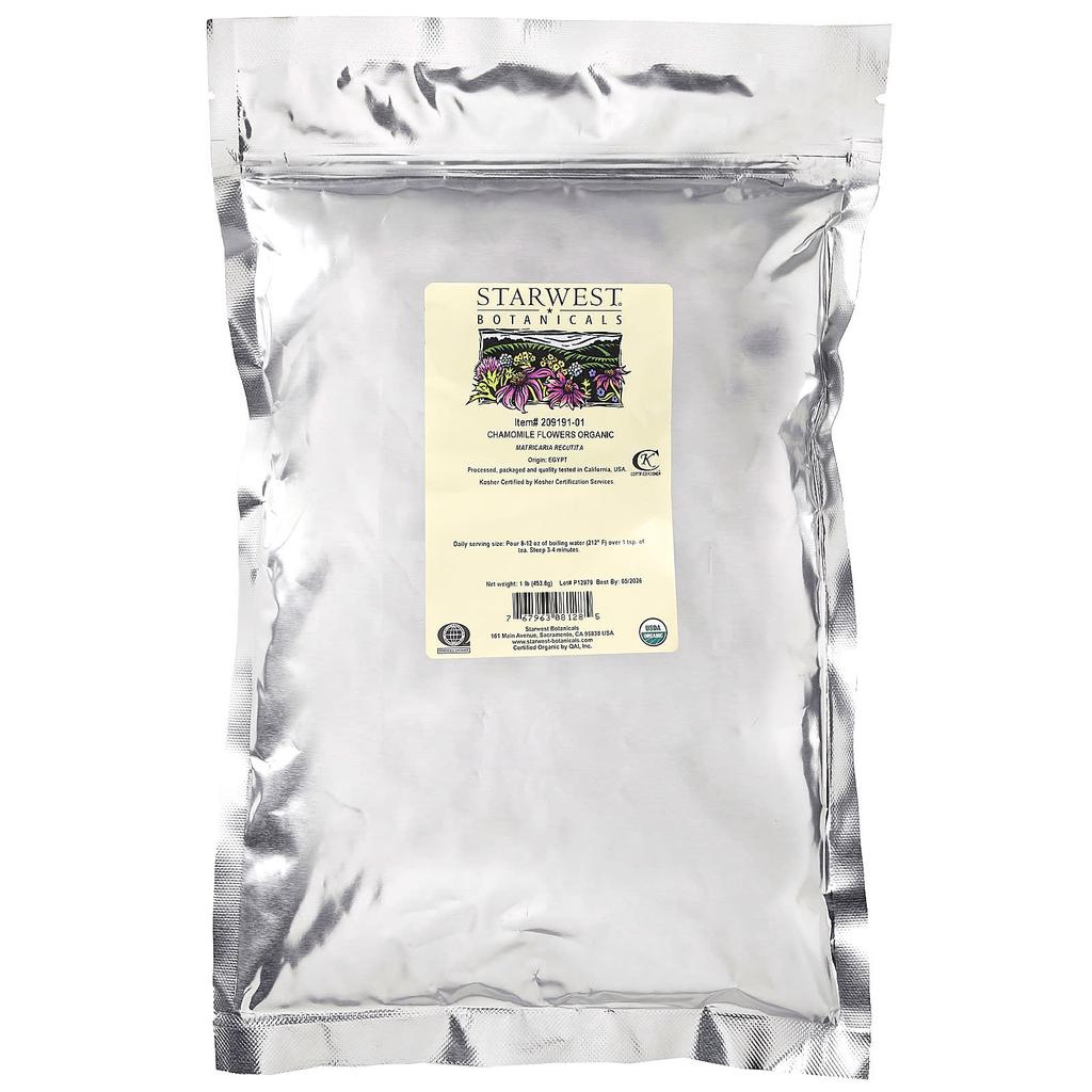 Starwest Botanicals, органический цветок ромашки, 1 фунт (453,6 г)