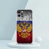 Чехол с российским флагом для iPhone 16 15 14 13 12 Pro Max Прозрачный Мягкий для iPhone 11 Pro Max 7 8 Plus XS XR Чехол Сумки Capas