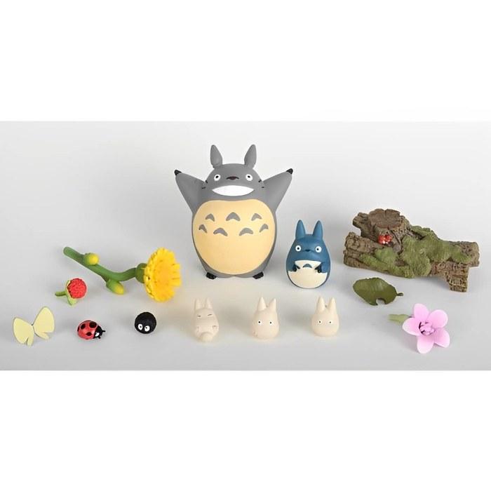 ENSKY Totoro Plush Grass Flowers and Totoro Gray 8 inches