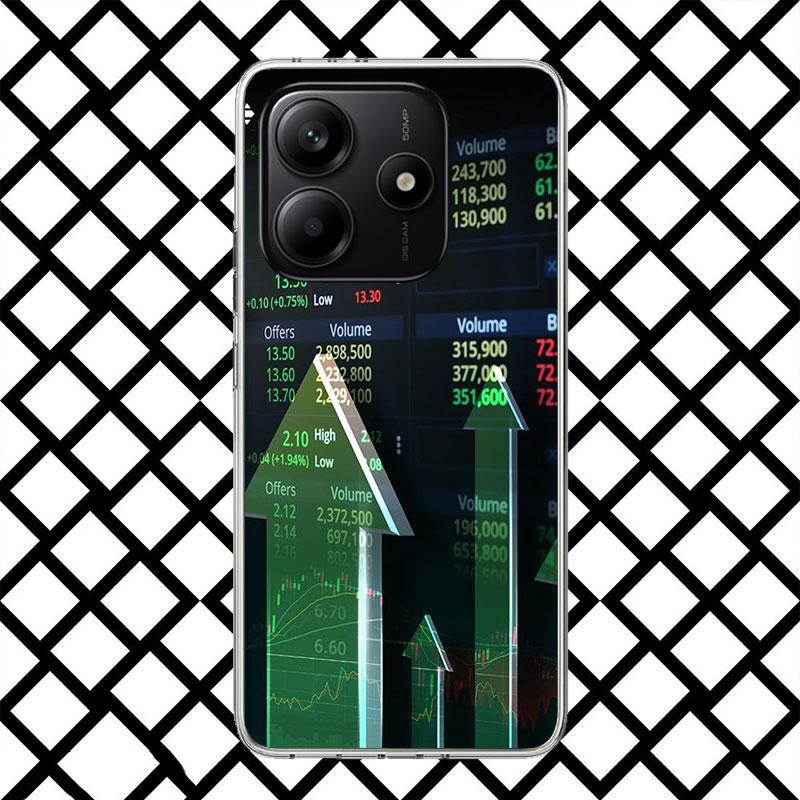 Trade Investment Forex Stock Market Phone Case for Xiaomi Redmi Note 15 14 14S 13 12 12S 11 Pro Plus 11E 11T 11S 10S 5G Soft Cov