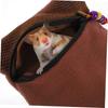 1 шт. Сумка-переноска для маленьких питомцев, сумка-шлейка для хомяка, спальный мешок для хомяка, двухслойный плюшевый, теплый, удобный, зимние принадлежности, подходит для хомяков, песчанок