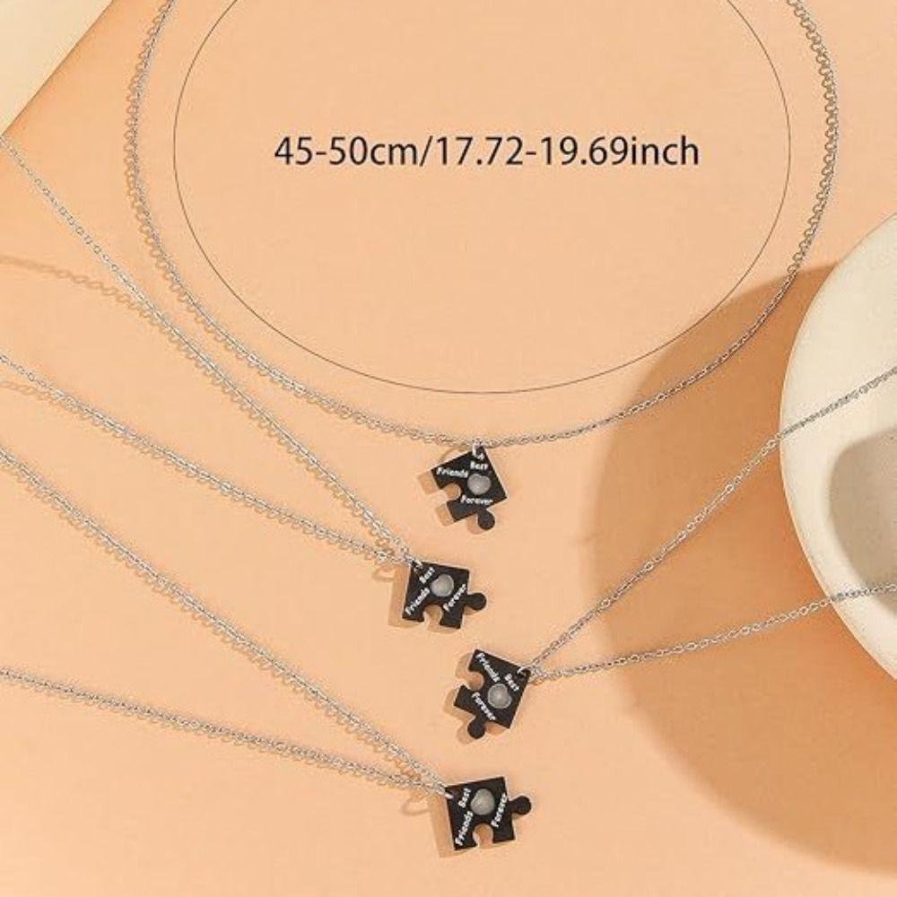 4 шт. Ожерелье-чокер в стиле пэчворк «Сестра», Светящееся ожерелье «Друзья навсегда», Ювелирные аксессуары