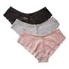 3 Pack Woman Sexy Lace Design Knickers Low Waist Briefs Panties Comfort Pants Underwears