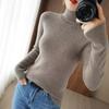 Autumn Semi High Neck Long Sleeve Knitted Sweater Women Winter Fashion Slim Fit Pullover Base Sweaters Ladies Warm Elegant Casual Woman Jumpers 25062