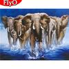 Diamond Painting Cross Stitch Elephant Full Square Diamond Embroidery Sale Animal Home Decoration