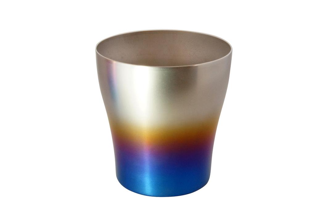 HORIE Made In Niigata Prefecture Pure Titanium Double Tumbler 250cc Fireburn Set of 2 T15FB250SET Tsubame,