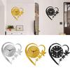 Wall Clock with Floral Pattern, Decorative for Office, Home, Kitchen