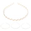 Women Metal Headband Geometry Wave Shape Hair Hoop Non-Slip Elastic Design Bang Hairband Hair Accessories