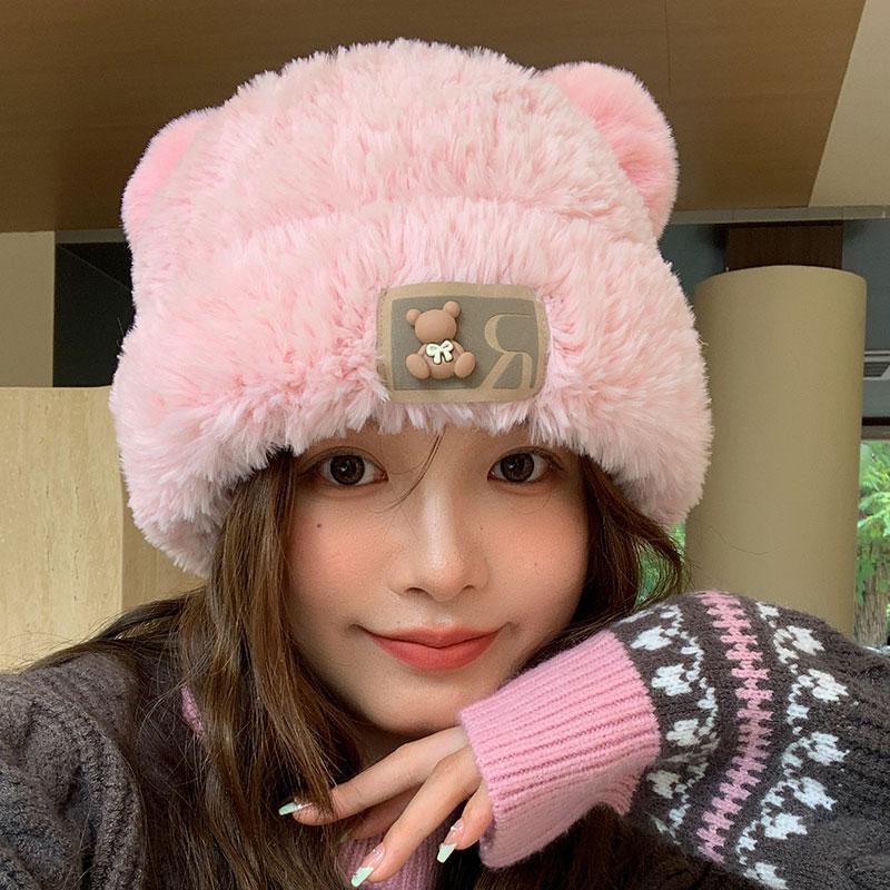 Cheap Cute Warm Beanie Winter Women Fur Hat