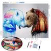 Diamond Painting Polar Bear and Forest Bear Diamond Embroidery Animal Showdown Mosaic Diamond Mosaic Decoration