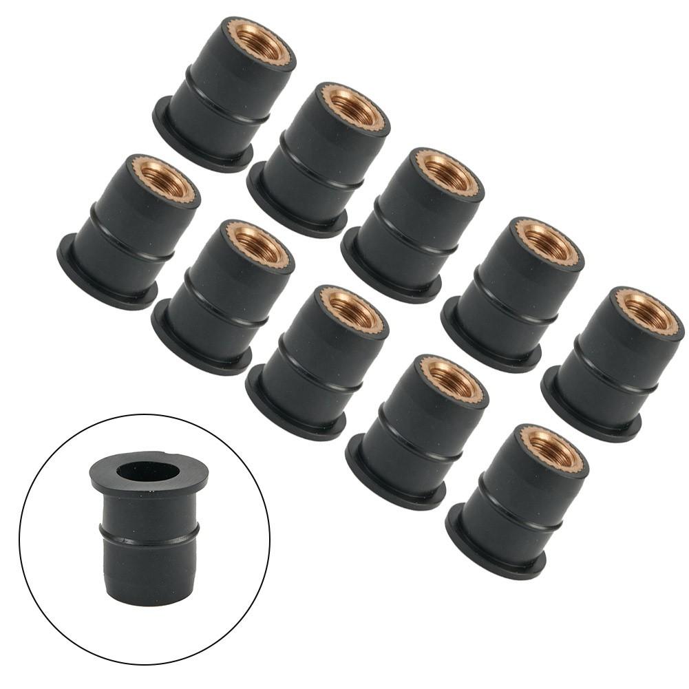Damper Panel Nuts Fixing 6mm Accessories Parts Replaces 10PCS / KIT New