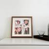 Nine-Grid Wooden Photo Frame: Creative Tabletop & Wall Hanging for Wedding Photos & Baby Polaroid Prints