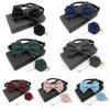 Polyester Neck Collar Adjustable Ribbon Bowtie Fashion Bow Tie Brooches Set  Business