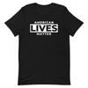 Черная унисекс футболка с графическим принтом American Lives Matter
