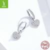 Любовь Серьги-сердечки из стерлингового серебра 925 пробы Женская мода Цирконовый стиль Стерлинговое серебро Серёжки-кольца Sce821