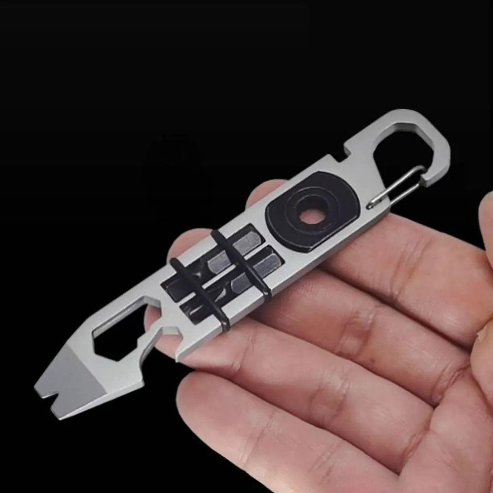Mini Multifunctional Pry Bar Keychain Shape Outdoor Multifunctional Screwdriver Traveling