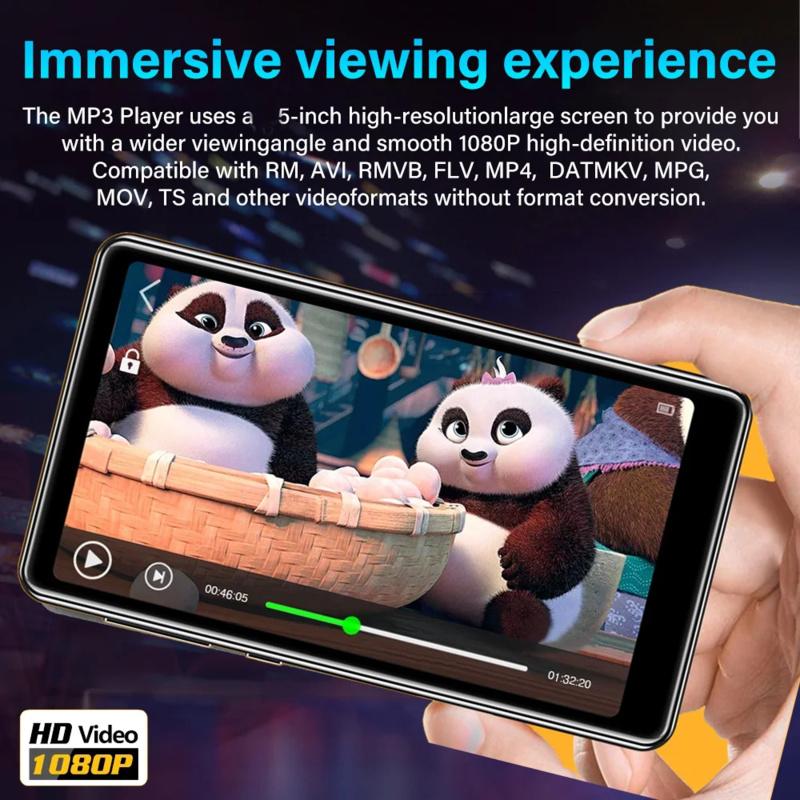 Мини WiFi MP4-плеер Android 11 5.0" IPS сенсорный экран 1080P видео Bluetooth MP3-плеер Поддержка Spotify/Pandora/Tidal/Deezer