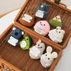 Positive Crochet Fruits Doll Handmade Knitting Vegetables Dolls With Card Knitted Toy For Children Birthday Gift Desktop Decor