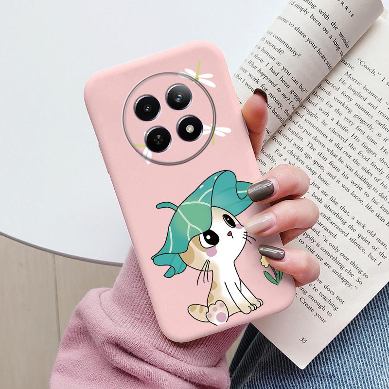 Case For Redmi 14C 4G 14R 5G A4 Note 14 Pro Poco C67 Cute Heart Flower Back Cover Soft Silicone Matte Protective Fundas Cartoon
