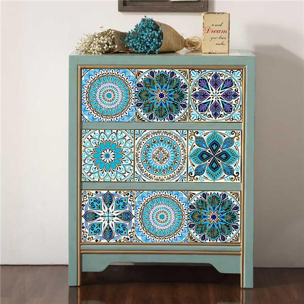 10x10/15x15/20x20/30x30cm PVC Flower Tile Tiles Decals Waterproof Wall Sticker Bathroom Sticker Kitchen Decoration